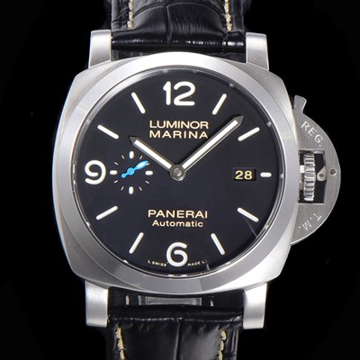 미러급 파네라이 남성용 PAM01312 루미노르 1950 3데이 44미리 오토매틱 P.9010타입 가죽줄 블랙다이얼 pan3511 Ⅳ