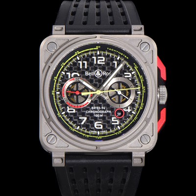 미러급 벨앤로즈 남성용 BR0394-RS18 다이버 티타늄 소재 오토매틱 42mm 러버줄 블랙 다이얼 bel4100 Ⅳ