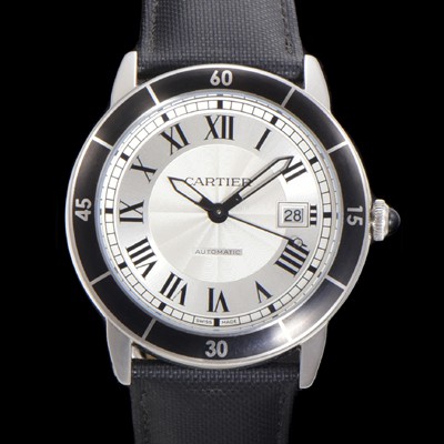 미러급 까르띠에 롱드 끄로아지에 WSRN0002 오토매틱 ETA2824-2 42mm 남성용시계 나토천스트랩 화이트 다이얼 car69312 Ⅳ