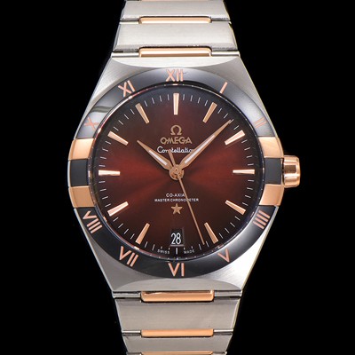 미러급 오메가 남성용 1:1수제공정! 131.23.41.21.11.001 무브UP 컨스틸레이션 코-엑시얼 마스터 오토매틱 Cal.8900타입 41mm 18K 로즈골드 메탈줄 진 브라운 다이얼 omg20185 Ⅳ