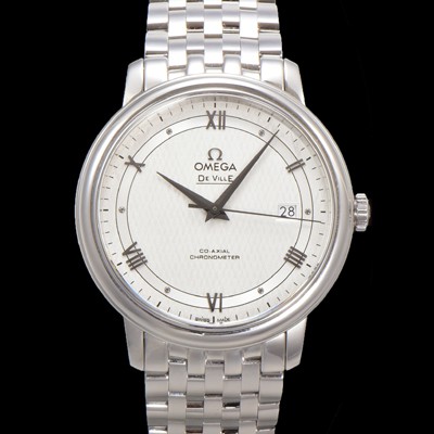 미러급 오메가 남성용 드빌 프레스티지 424.10.40.20.02.005 오토매틱 Cal.8800타입 39.5mm 메탈줄 화이트 다이얼 omg20191 Ⅳ