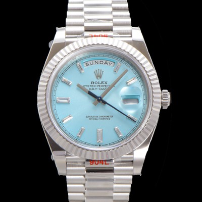 미러급 로렉스 남성용 데이데이트 m228236-0006 40mm 오토매틱 Cal.3255 타입 아이스 블루 다이얼 rol5303 Ⅳ