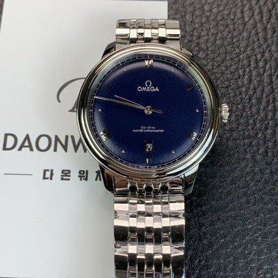 미러급 오메가 남성용 드빌 프레스티지 434.10.40.20.03.001 오토매틱 Cal.8800타입 40mm 메탈줄 블루 다이얼 omg20213 Ⅳ