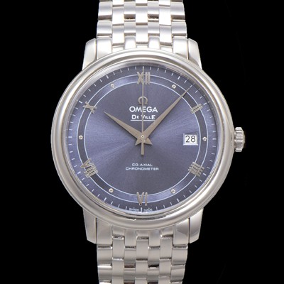 미러급 오메가 남성용 드빌 프레스티지 424.10.40.20.03.002 오토매틱 Cal.8800타입 39.5mm 메탈줄 블루 다이얼 omg20196 Ⅳ