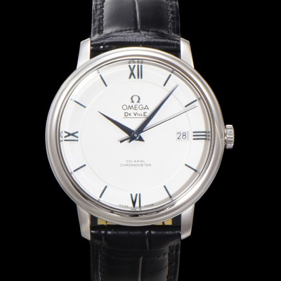 미러급 오메가 남성용 드빌 프레스티지 424.53.40.20.04.001 오토매틱 Cal.2500타입 39.5mm 가죽줄 실버 다이얼 omg20208 Ⅳ