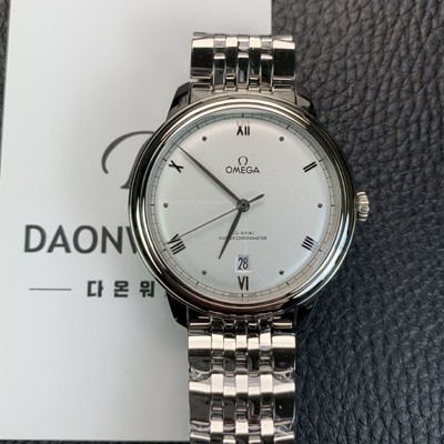 미러급 오메가 남성용 드빌 프레스티지 434.10.40.20.02.001 오토매틱 Cal.8800타입 40mm 메탈줄 화이트 다이얼 omg20209 Ⅳ