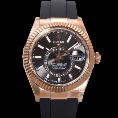 미러급 로렉스 남성용 스카이더웰러 m336235-0004 18K 로즈골드 42mm 오토매틱 Cal.9002 타입 우레탄줄 그레이 다이얼 rol5314 Ⅳ