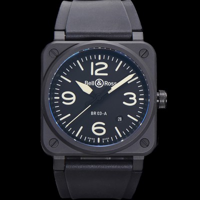 미러급 벨엔로즈 남성용 인스트루먼트03 BR03A-BL-CESRB 오토매틱 2892타입 42mm 세라믹 우레탄줄 블랙 다이얼 bel4107 Ⅳ