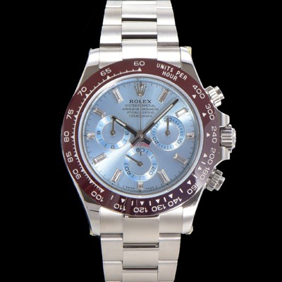 미러급 로렉스 남성용 코스모그래프 데이토나 플래티넘 m116506-0002 세라믹 베젤 40mm 크로노그래프 7750 오토매틱 무브먼트 아이스 블루 다이얼 rol5322 Ⅳ