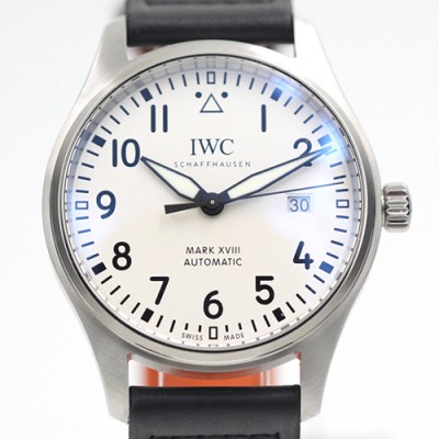 미러급 아이더블유씨 남성용 파일럿 워치 마크 XVIII IW327004 어린왕자 에디션 센트럴 해킹 세컨즈 40mm 화이트 다이얼 오토매틱 무브먼트 iwc4077 Ⅳ
