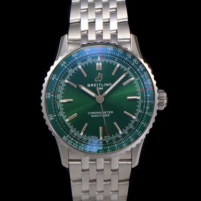 미러급 브라이틀링 남성용 네비타이머 A17329371L1A1 크로노그래프 오토매틱 2824 타입 41mm 메탈줄 그린 다이얼 bre6038 Ⅳ