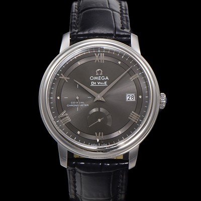 미러급 오메가 남성용 드빌 424.13.40.21.06.001 프레스티지 코-액시얼 39.5mm 오토매틱 Cal.2627 타입 빈티지 그레이 다이얼 omg0171 Ⅳ