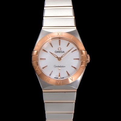 미러급 오메가 여성용 컨스틀레이션 131.20.28.60.05.001 로즈골드 28mm 쿼츠 무브먼트 화이트 자개 다이얼 omg0154 Ⅳ