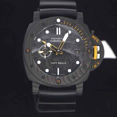 미러급 파네라이 남성용 서브멀시브 GMT 카보텍 네이비 실 PAM01324 오토매틱 Cal.P9000타입 44mm 블랙 다이얼 pan5231 Ⅳ