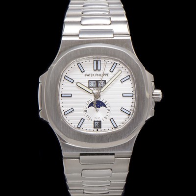 미러급 파텍필립 남성용 노틸러스 5726/1A-010 오토매틱 Cal.324 타입 40.5mm 메탈줄 화이트 다이얼 pat2216 Ⅳ