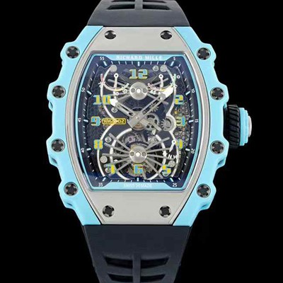 미러급 리차드밀레 남성용 RM21-02 투어빌론 포지드 카본 51mm 투르비용 무브먼트 스켈레톤 다이얼 ric0303 Ⅳ