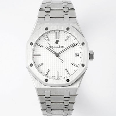 미러급 오데마피게 남성용 로얄오크 15500ST.OO.1220ST.04 41mm 오토매틱 Cal.4302 무브먼트 실버 다이얼 aud6540 Ⅳ