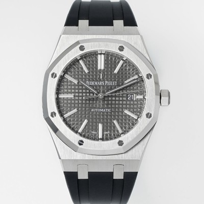 미러급 오데마피게 남성용 15400ST.OO.1220ST.04 로얄오크 41mm 오토매틱 Cal.3120무브먼트 그레이 와플 다이얼 aud6531 Ⅳ