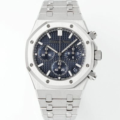 미러급 오데마피게 남성용 로얄오크 26240ST.OO.1320ST.05 크로노그래프 41mm 오토매틱 Cal.4401 무브먼트 블루 와플 다이얼 aud6552 Ⅳ