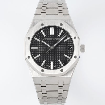 미러급 오데마피게 남성용 로얄오크 셀프와인딩 15510ST.OO.1320ST.07 41mm 오토매틱 Cal.4302 무브먼트 블랙 와플 다이얼 aud6544 Ⅳ