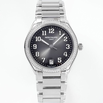 미러급 파텍필립 여성용 트웬티-포 티파니 7300/1200A-010 다이아몬드 36mm 오토매틱 Cal.324 타입 그레이 다이얼 pat2232 Ⅳ