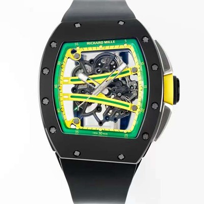 미러급 리차드밀레 남성용 리차드밀 RM61-01 세라믹 50mm 기계식 수동형 무브먼트 스켈레톤 다이얼 ric0317 Ⅳ