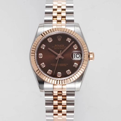 미러급 로렉스 여성용 데이져스트 178271 플루티드 18k 로즈골드 31mm 쥬빌레 오토매틱 2236타입 브라운 다이얼 rol5445 Ⅳ