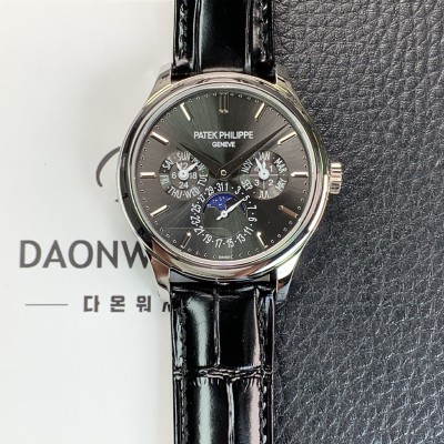 미러급 파텍필립 남성용 퍼페추얼 캘린더 5140 가죽줄 40mm 오토매틱 Cal.240 타입 그레이 다이얼 pat2238 Ⅳ