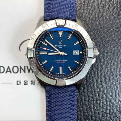 미러급 브라이틀링 남성용 어벤져 44mm 나일론줄 오토매틱 2836-2 타입 블루 다이얼 bre6060 Ⅳ