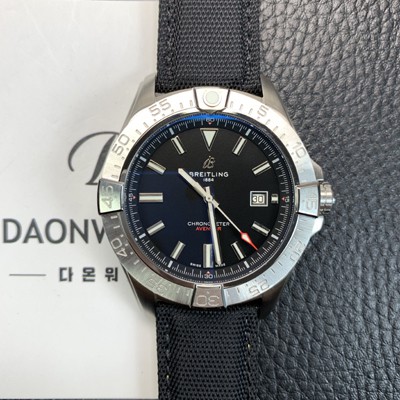 미러급 브라이틀링 남성용 어벤져 44mm 나일론줄 오토매틱 2836-2 타입 블랙 다이얼 bre6061 Ⅳ