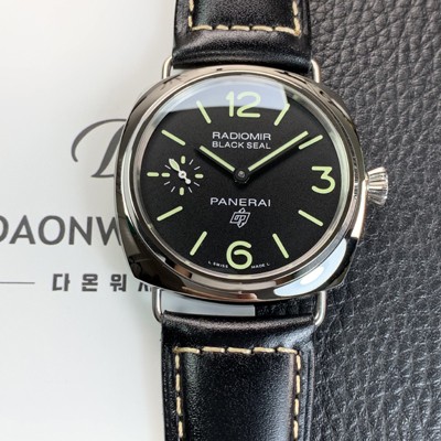 미러급 파네라이 남성용 라디오미르 PAM00754 블랙 씰 로고 45mm 오토매틱 Cal.P.6000타입 블랙 다이얼 pan5241 Ⅳ