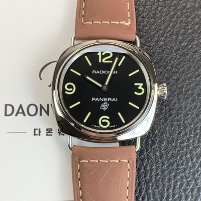 미러급 파네라이 남성용 라디오미르 PAM00753 베이스 로고 45mm 오토매틱 Cal.P.6000타입 블랙 다이얼 pan5242 Ⅳ