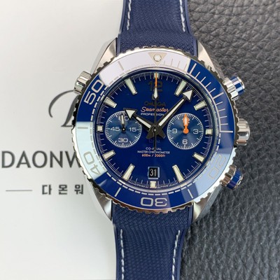 미러급 오메가 남성용 씨마스터 신제품 215.33.46.51.03.001 플래닛 오션 600m 코액시얼 마스터 크로노미터 45.5mm 크로노그래프 오토매틱 Cal.9900 타입 블루 다이얼 omg0199 Ⅳ