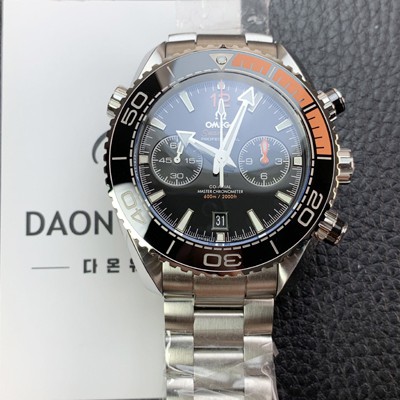 미러급 오메가 남성용 씨마스터 신제품 215.30.46.51.01.002 플래닛 오션 600m 코액시얼 마스터 크로노미터 45.5mm 크로노그래프 오토매틱 Cal.9900 타입 블랙 다이얼 omg0201 Ⅳ