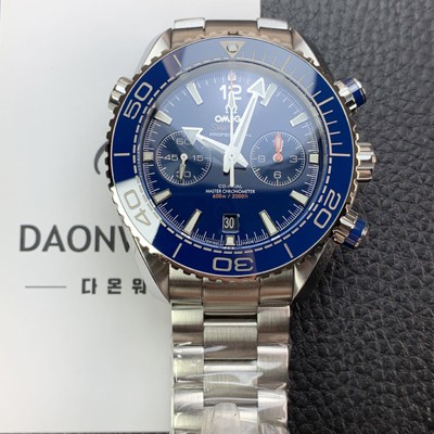 미러급 오메가 남성용 씨마스터 신제품 215.30.46.51.03.001 플래닛 오션 600m 코액시얼 마스터 크로노미터 45.5mm 크로노그래프 오토매틱 Cal.9900 타입 블루 다이얼 omg0202 Ⅳ