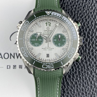 미러급 오메가 남성용 씨마스터 신제품 215.32.46.51.06.001 플래닛 오션 600m 코액시얼 마스터 크로노미터 45.5mm 크로노그래프 오토매틱 Cal.9900 타입 실버 다이얼 omg0253 Ⅳ