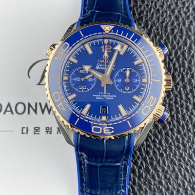 미러급 오메가 남성용 씨마스터 신제품 215.23.46.51.03.001 플래닛 오션 600m 코액시얼 마스터 크로노미터 45.5mm 크로노그래프 오토매틱 Cal.9900 타입 블루 다이얼 omg0245 Ⅳ