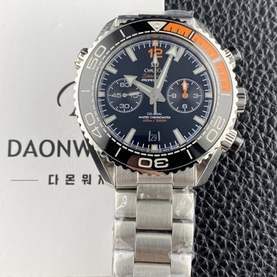 미러급 오메가 남성용 씨마스터 신제품 215.30.46.51.01.002 플래닛 오션 600m 코액시얼 마스터 크로노미터 45.5mm 크로노그래프 오토매틱 Cal.9900 타입 블랙 다이얼 omg0248 Ⅳ