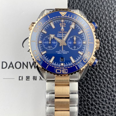 미러급 오메가 남성용 씨마스터 신제품 215.20.46.51.03.001 플래닛 오션 600m 코액시얼 마스터 크로노미터 45.5mm 크로노그래프 오토매틱 Cal.9900 타입 블루 다이얼 omg0251 Ⅳ