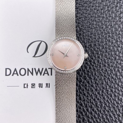 미러급 디올 여성용 라디드 사틴 25mm 다이아몬드 쿼츠 무브먼트 자게 다이얼 dio1008 Ⅳ