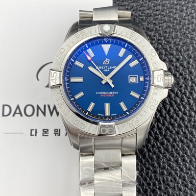 미러급 브라이틀링 남성용 어벤져 44mm 메탈줄 오토매틱 2836-2 타입 블루 다이얼 bre6068 Ⅳ