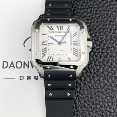 미러급 까르띠에 남성용 산토스 드 까르띠에 워치 WSSA0018 라지 39.8mm 오토매틱 9015 무브먼트 화이트 다이얼 car69396 Ⅳ
