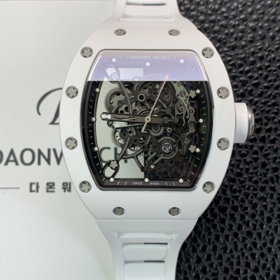 미러급 리차드밀레 남성용 RM055 부바왓슨 세라믹 50mm 기계식 수동형 무브먼트 스켈레톤 다이얼 ric0324 Ⅳ