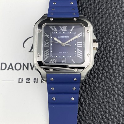 미러급 까르띠에 남성용 산토스 드 까르띠에 워치 WSSA0071 라지 39.8mm 오토매틱 9015 무브먼트 블루 다이얼 car69398 Ⅳ