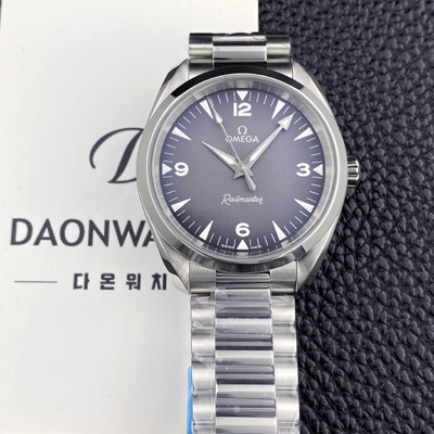 미러급 오메가 남성용 레일마스터 235.10.38.20.06.001 코액시얼 마스터 38mm 크로노미터 오토매틱 Cal.8806타입 그레이 그라데이션 다이얼 omg0270 Ⅳ