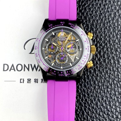 미러급 로렉스남성용 하이엔드 데이토나 세라믹 베젤 40mm 크로노그래프 오토매틱 Cal.4130 무브먼트 스켈레톤 다이얼 rol5661 Ⅳ