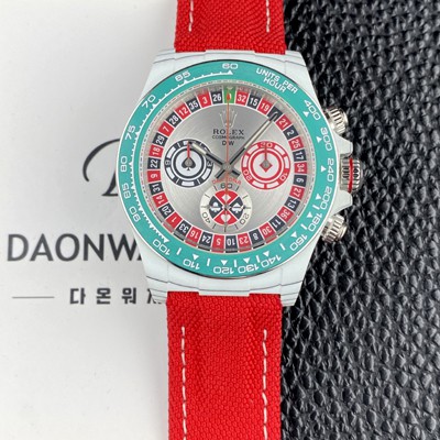 미러급 로렉스남성용 데이토나 DIW 포지드카본 커스텀 40미리 크로노그래프 오토매틱 Cal.4130 무브먼트 실버 다이얼 rol5651 Ⅳ