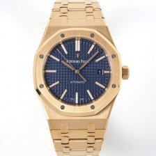미러급 오데마피게 남성용 하이엔드 로얄오크 15400OR.OO.1220OR.03 18K 로즈골드 오토매틱 Cal.3120타입 41mm 네이비 와플 다이얼 aud6562 Ⅳ