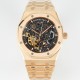 미러급 오데마피게 남성용 로얄오크 15407OR.OO.1220OR.01 더블 밸런스 휠 오픈워크 18k 로즈골드 41mm 오토매틱 Cal.3132무브먼트 스켈레톤 다이얼 AUD0242 Ⅳ