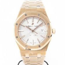 미러급 오데마피게 남성용 하이엔드 로얄오크 15400OR.OO.1220OR.02 18K 로즈골드 오토매틱 Cal.3120타입 41mm 실버 와플 다이얼 aud6563 Ⅳ